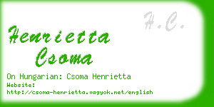 henrietta csoma business card